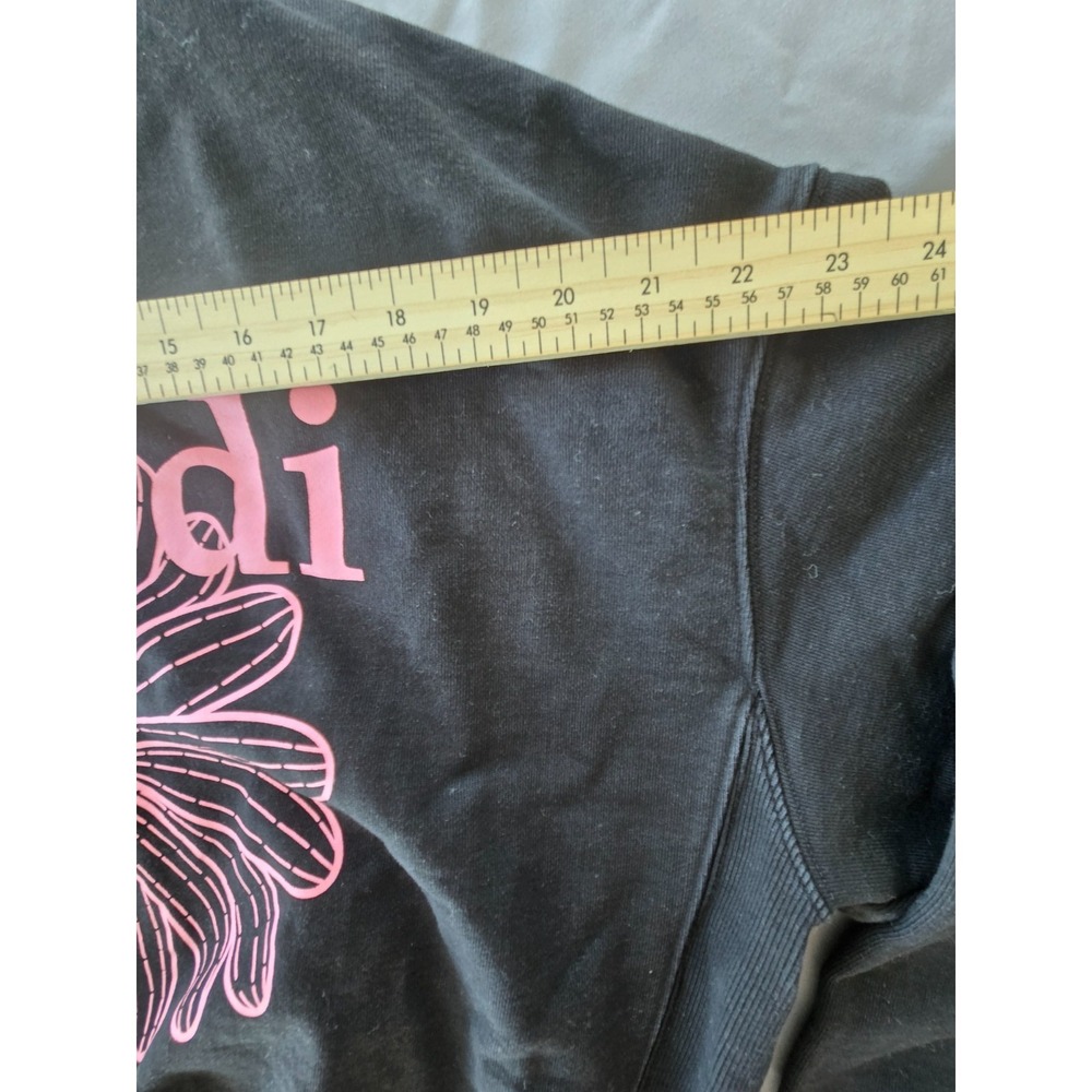 Mardi Mercredi Flower Sweatshirt Black Crewneck (One Size) Preppy College City - Picture 13 of 16